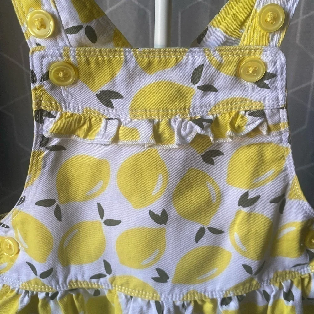 CARTERS JUST ONE YOU overall skirt with a lemon print, 18 months